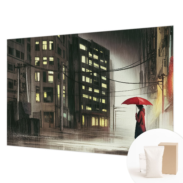 Hoogwaardig fotobehang Regenachtige stad