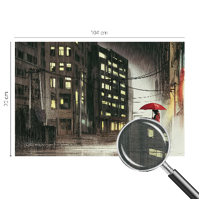 Hoogwaardig fotobehang Regenachtige stad