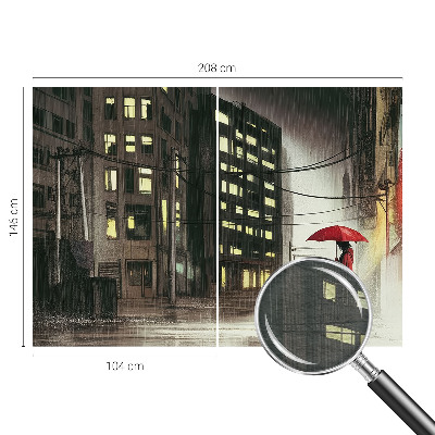 Hoogwaardig fotobehang Regenachtige stad
