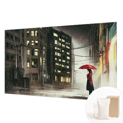 Hoogwaardig fotobehang Regenachtige stad