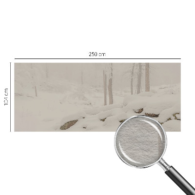 Uniek fotobehang met een ontwerp van een sneeuwbos