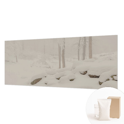 Uniek fotobehang met een ontwerp van een sneeuwbos