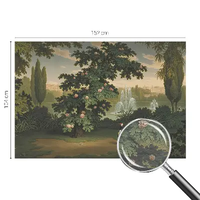 Vlies fotobehang met een natuurlijk tuinmotief