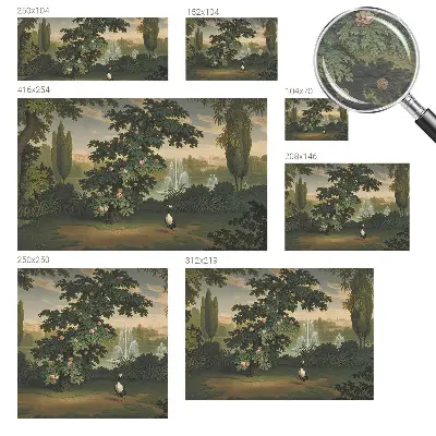 Vlies fotobehang met een natuurlijk tuinmotief