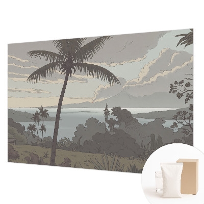 Kwalitatief fotobehang met een exotisch landschap als print