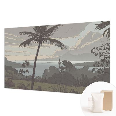 Kwalitatief fotobehang met een exotisch landschap als print