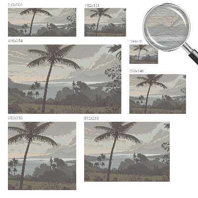 Kwalitatief fotobehang met een exotisch landschap als print
