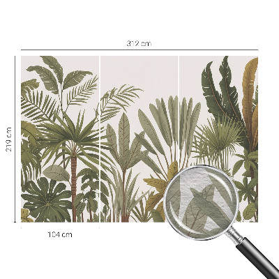 Groot fotobehang Exotische bladeren