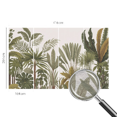 Groot fotobehang Exotische bladeren