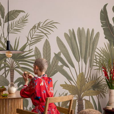 Groot fotobehang Exotische bladeren