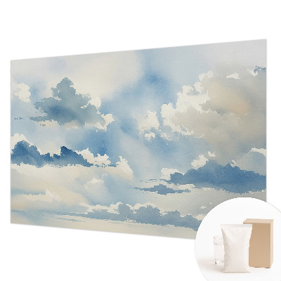 Vliesbehang fotobehang met een motief van hemelse wolken