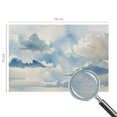 Vliesbehang fotobehang met een motief van hemelse wolken