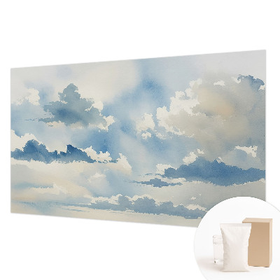Vliesbehang fotobehang met een motief van hemelse wolken