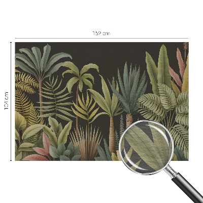 Vliesbehang fotobehang woonkamer met een tropische junglemotief
