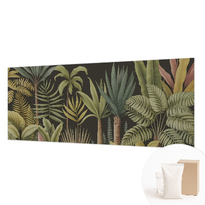 Vliesbehang fotobehang woonkamer met een tropische junglemotief