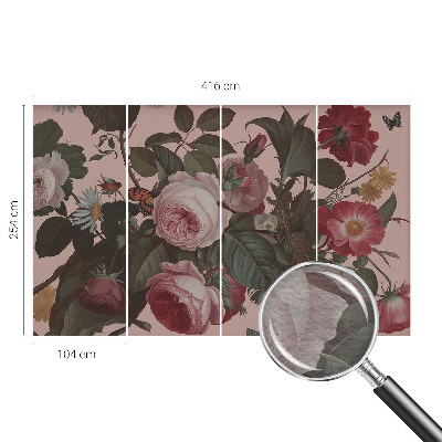 Vlies fotobehang op maat Bloemige elegantie