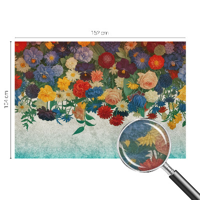 Behang met print Kleurrijke bloemen