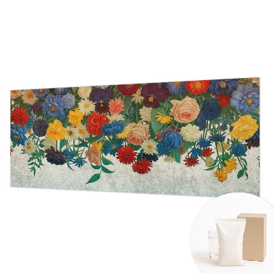 Behang met print Kleurrijke bloemen