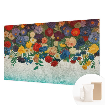Behang met print Kleurrijke bloemen