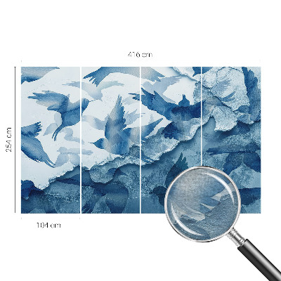 Naadloos fotobehang Dynamische vogels