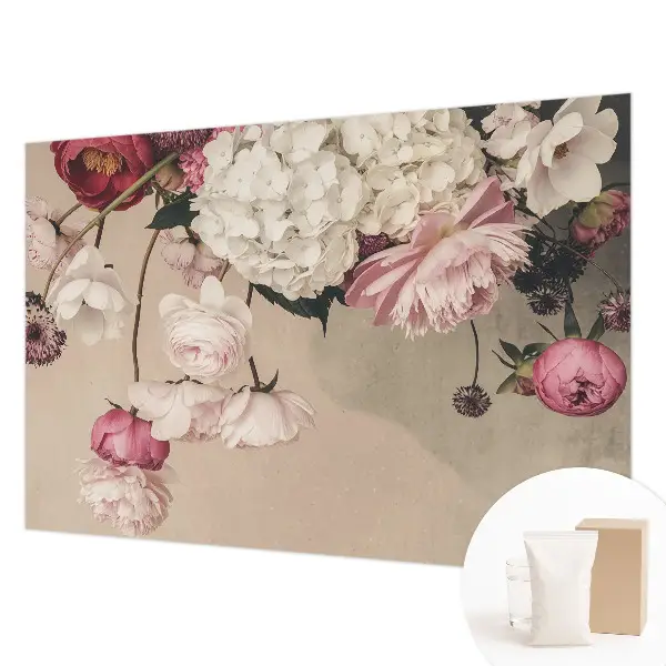Fotobehang naadloos met een romantisch bloemenmotief