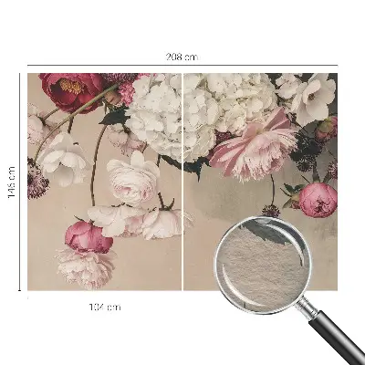 Fotobehang naadloos met een romantisch bloemenmotief
