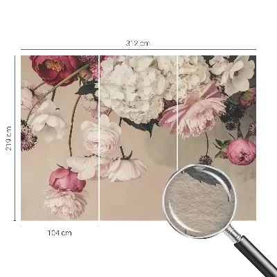Fotobehang naadloos met een romantisch bloemenmotief