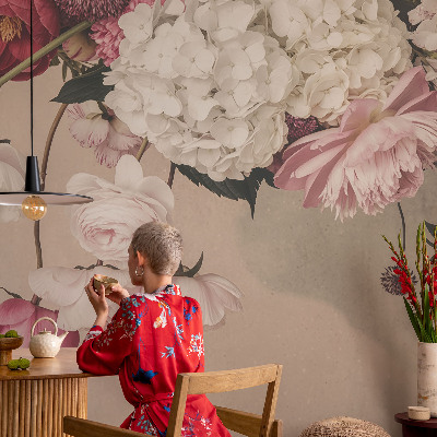 Fotobehang naadloos Romantische bloemen