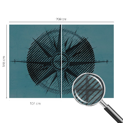 Fotobehang woonkamer Scheepskompas