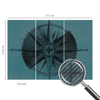 Fotobehang woonkamer Scheepskompas