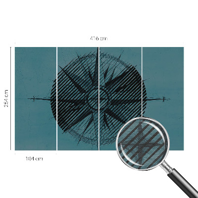 Fotobehang woonkamer Scheepskompas