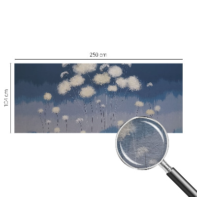 Fotobehang slaapkamer Witte paardenbloemen
