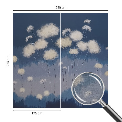 Fotobehang slaapkamer Witte paardenbloemen