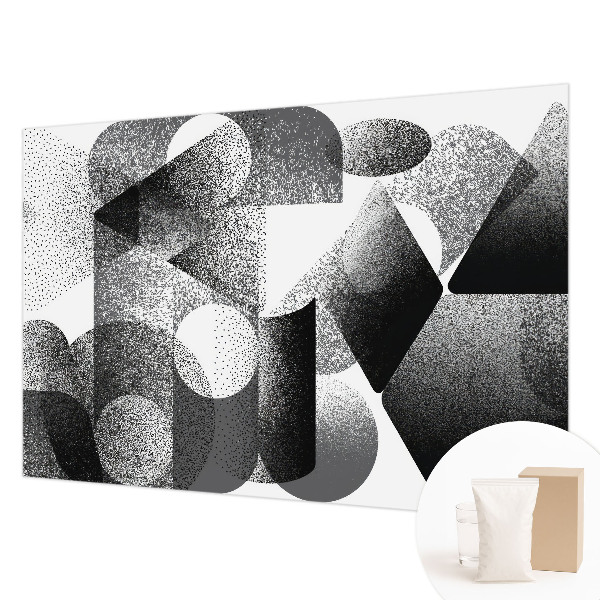 Fotobehang voor slaapkamer met een patroon van geometrische vormen