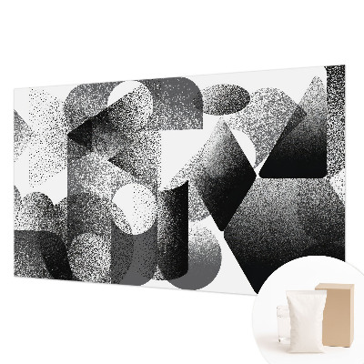 Fotobehang voor slaapkamer met een patroon van geometrische vormen