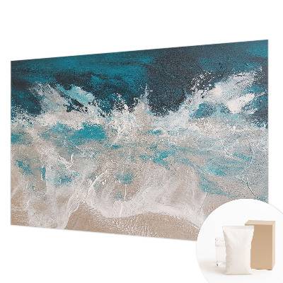 Fotobehang voor de slaapkamer met oceaangolven als motivelement