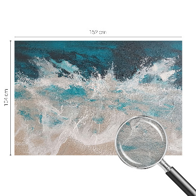 Fotobehang voor de slaapkamer met oceaangolven als motivelement