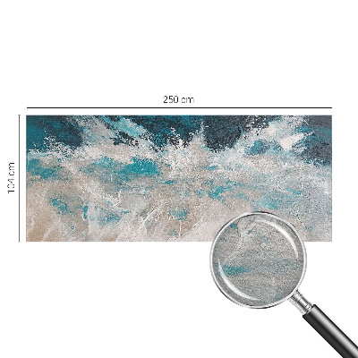 Fotobehang voor de slaapkamer met oceaangolven als motivelement