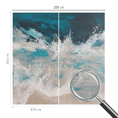 Fotobehang voor de slaapkamer met oceaangolven als motivelement