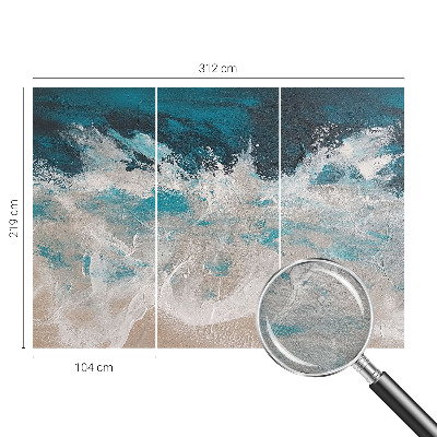Fotobehang voor de slaapkamer met oceaangolven als motivelement