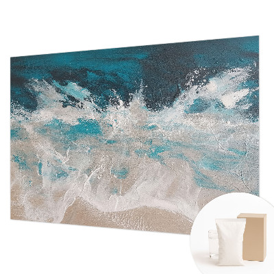Fotobehang voor de slaapkamer met oceaangolven als motivelement