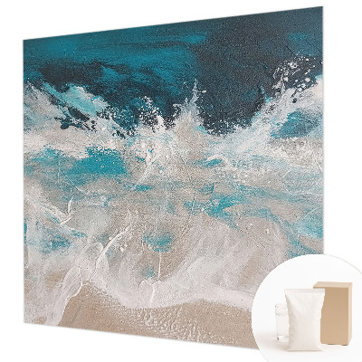 Fotobehang voor de slaapkamer met oceaangolven als motivelement