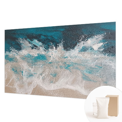 Fotobehang voor de slaapkamer met oceaangolven als motivelement