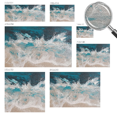 Fotobehang voor de slaapkamer met oceaangolven als motivelement