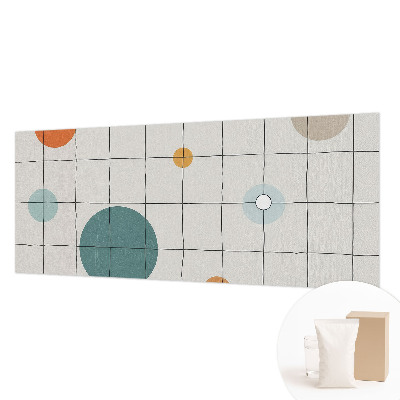 Fotobehang voor de woonkamer met gekleurde cirkels als dessin