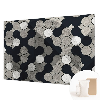 Modern fotobehang met een patroon van geometrische cirkels