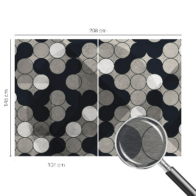 Modern fotobehang met een patroon van geometrische cirkels