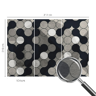 Modern fotobehang met een patroon van geometrische cirkels