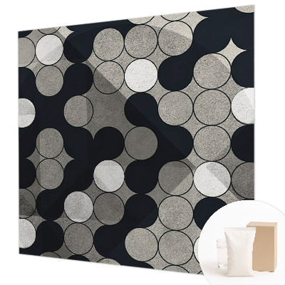 Modern fotobehang met een patroon van geometrische cirkels