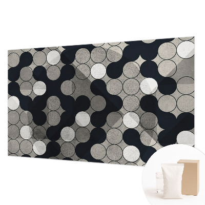 Modern fotobehang met een patroon van geometrische cirkels